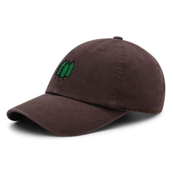 Trees Premium Dad Hat Embroidered Baseball Cap Forest Hiking