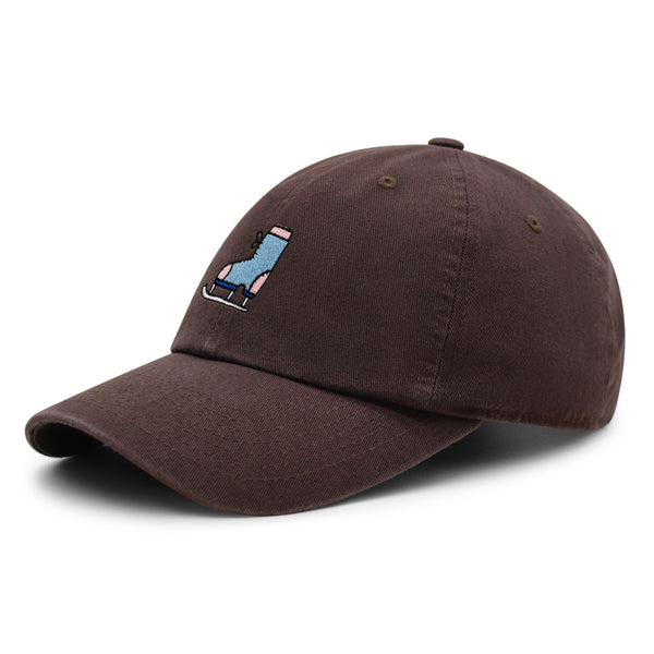 Ice Skating Premium Dad Hat Embroidered Baseball Cap Skate Winter