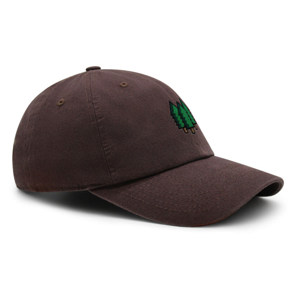 Trees Premium Dad Hat Embroidered Baseball Cap Forest Hiking