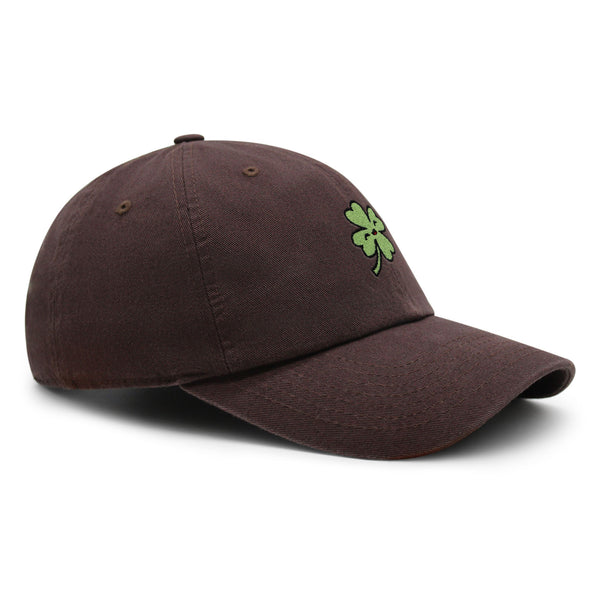 Clover Premium Dad Hat Embroidered Baseball Cap Lucky Flower