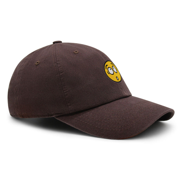 Surprised Face Emoji Premium Dad Hat Embroidered Baseball Cap Silly