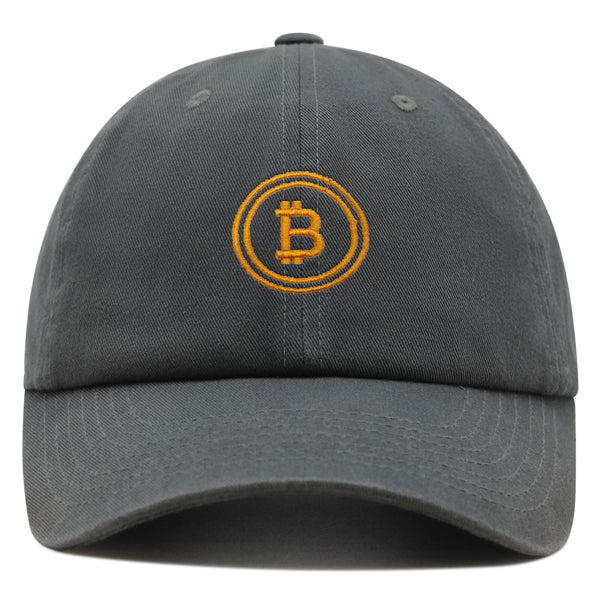 Bitcoin Premium Dad Hat Embroidered Baseball Cap Cryptocurrency