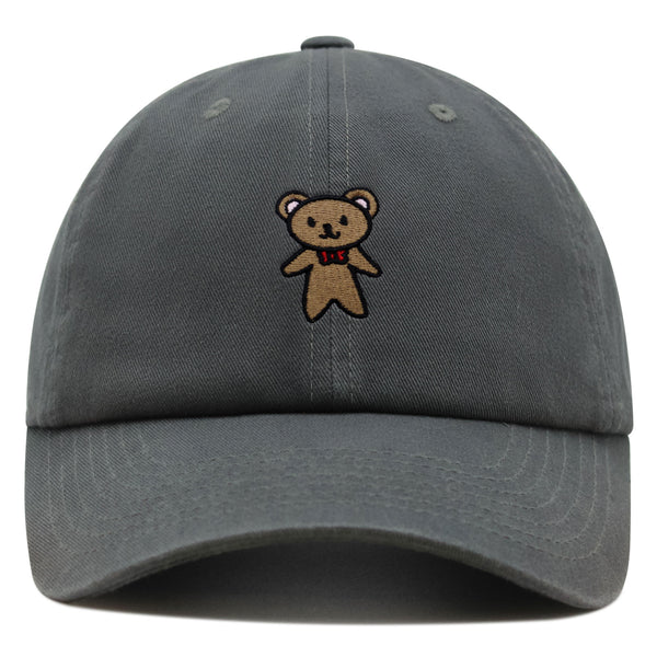 Teddy Bear Premium Dad Hat Embroidered Baseball Cap Ribbon Brown