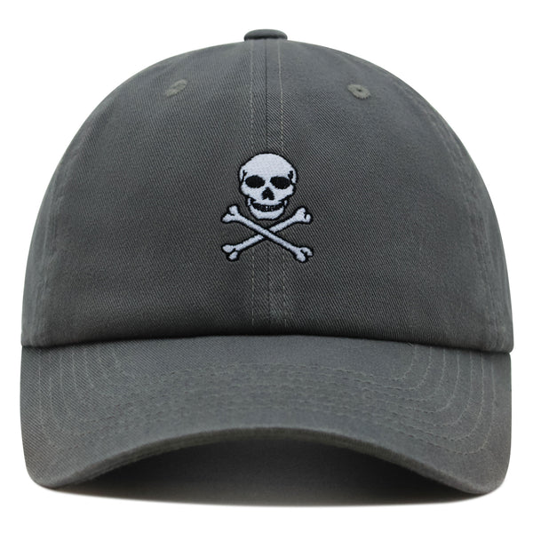 Pirate Skull Premium Dad Hat Embroidered Baseball Cap Scary Grunge