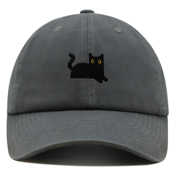 Black Cat Premium Dad Hat Embroidered Baseball Cap Cat Mom