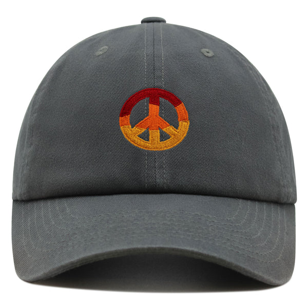 Peace Symbol Premium Dad Hat Embroidered Baseball Cap Hippie Logo