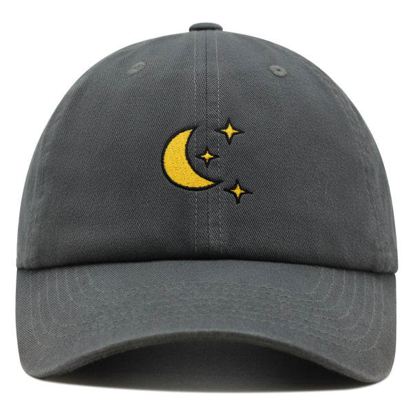 Moon Premium Dad Hat Embroidered Baseball Cap Space Sky Night