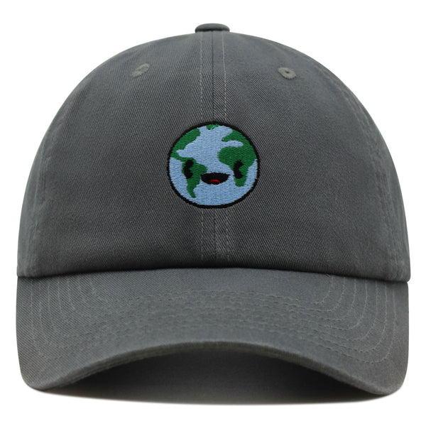 Happy Earth Premium Dad Hat Embroidered Baseball Cap Earth Environment