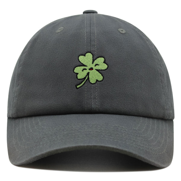 Clover Premium Dad Hat Embroidered Baseball Cap Lucky Flower