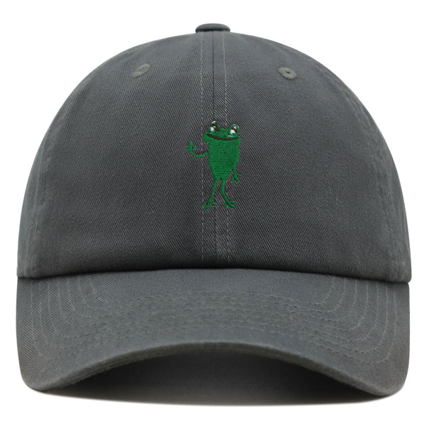 Frog Hi! Premium Dad Hat Embroidered Baseball Cap Cute