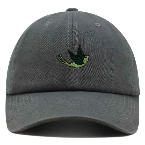 Green Bird Premium Dad Hat Embroidered Baseball Cap Nature Animal