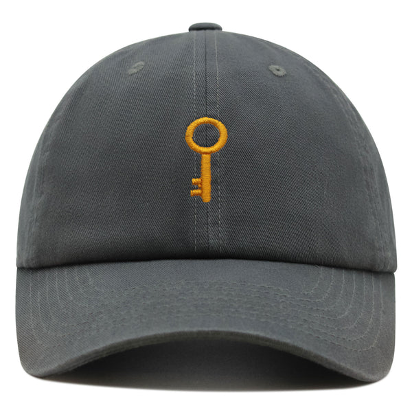 Golden Key Premium Dad Hat Embroidered Baseball Cap Key Door