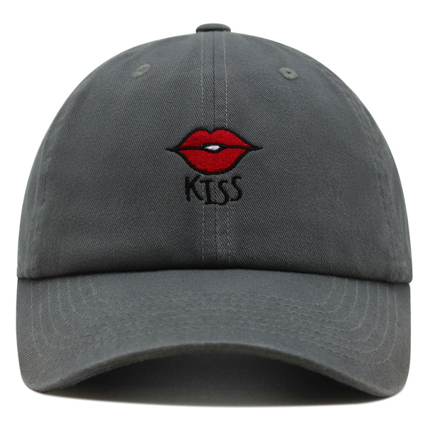 Kiss Lips Premium Dad Hat Embroidered Baseball Cap Love Red