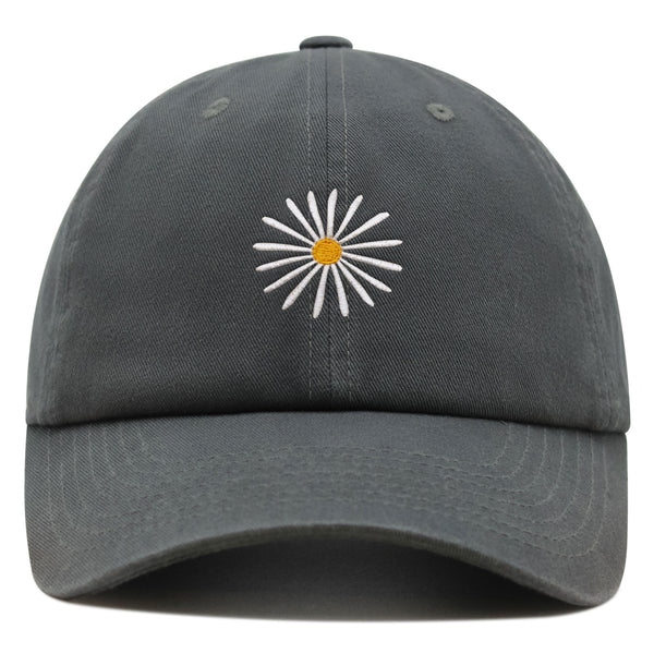 Daisy Premium Dad Hat Embroidered Baseball Cap Flower White