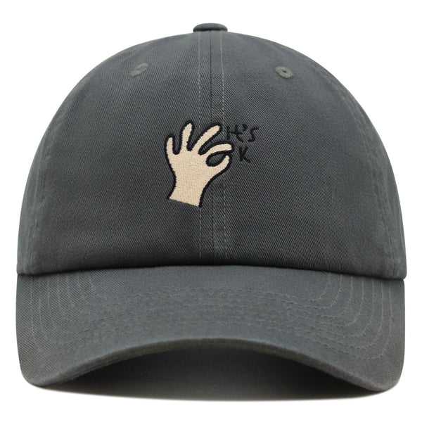 Hand Sign Premium Dad Hat Embroidered Baseball Cap OK