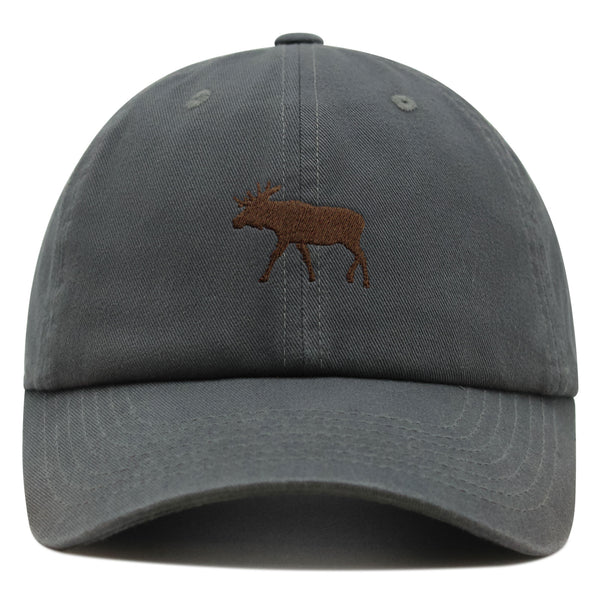 Moose Premium Dad Hat Embroidered Baseball Cap Elk Hunting