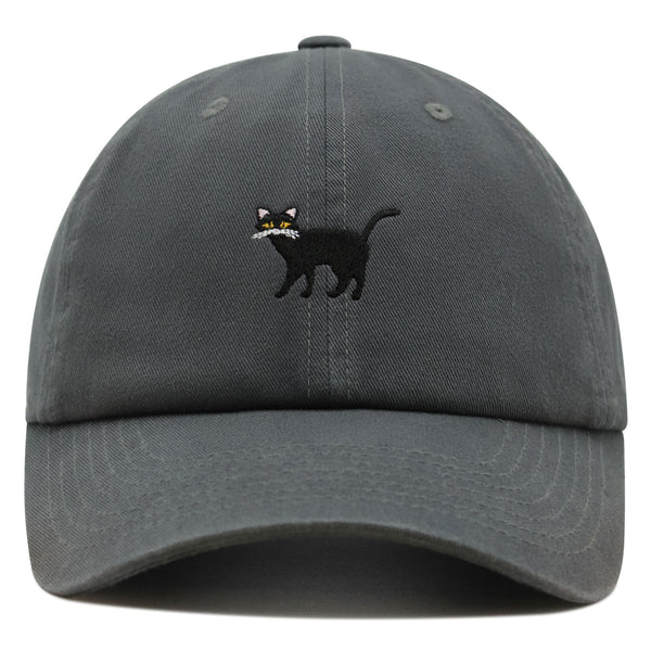 Black Cat Premium Dad Hat Embroidered Baseball Cap Cute Kitty