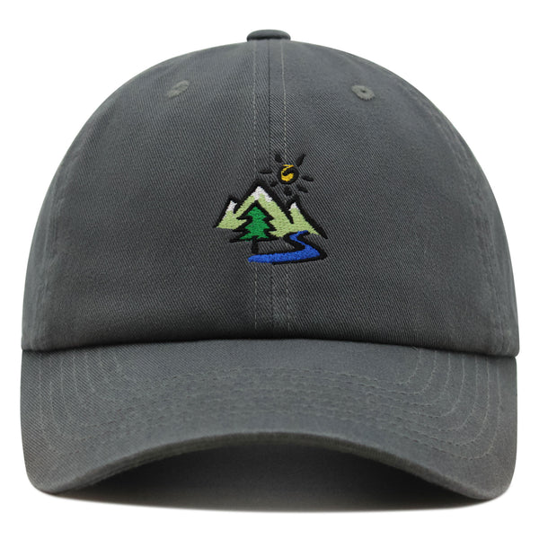 Mountain Premium Dad Hat Embroidered Baseball Cap Image