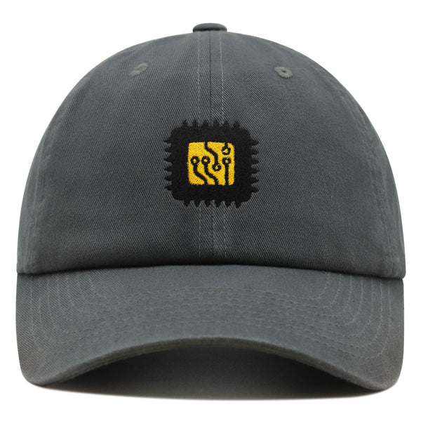 Computer Chip Premium Dad Hat Embroidered Baseball Cap CPU