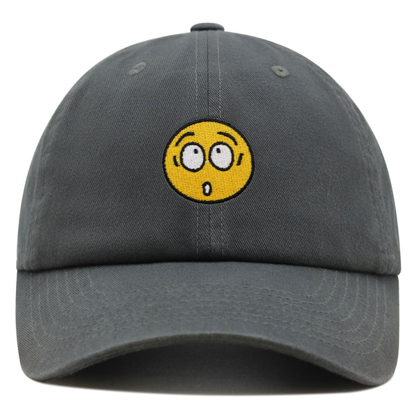 Surprised Face Emoji Premium Dad Hat Embroidered Baseball Cap Silly