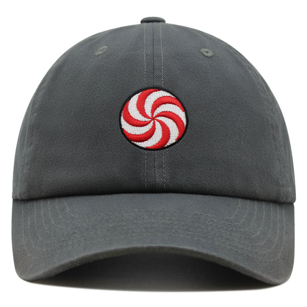 Peppermint Swirl Candy Premium Dad Hat Embroidered Baseball Cap Foodie