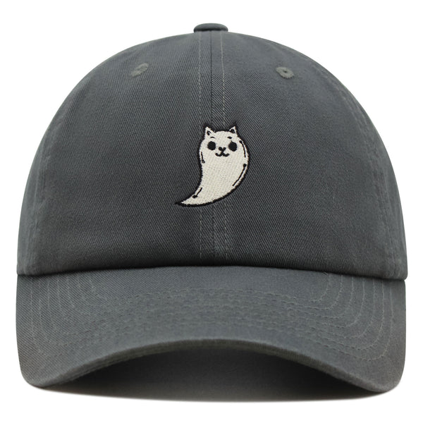 Ghost Cat  Premium Dad Hat Embroidered Baseball Cap Cute