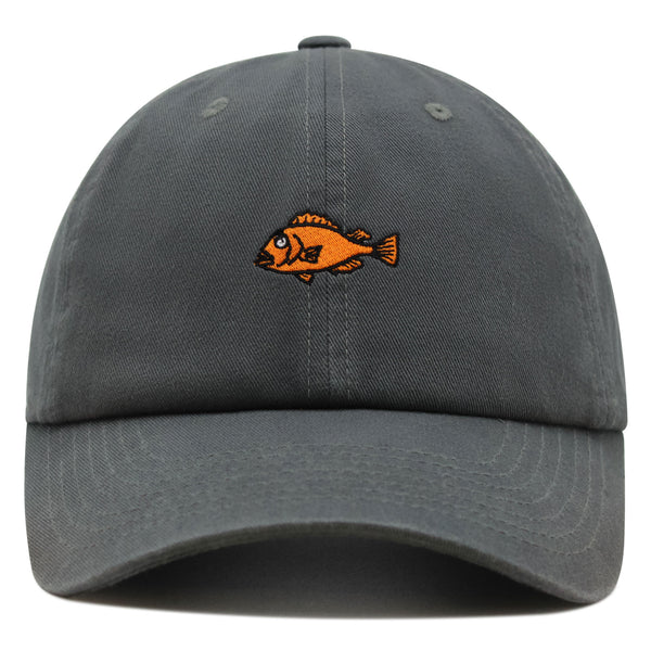 Fishing Premium Dad Hat Embroidered Baseball Cap Rock Fish