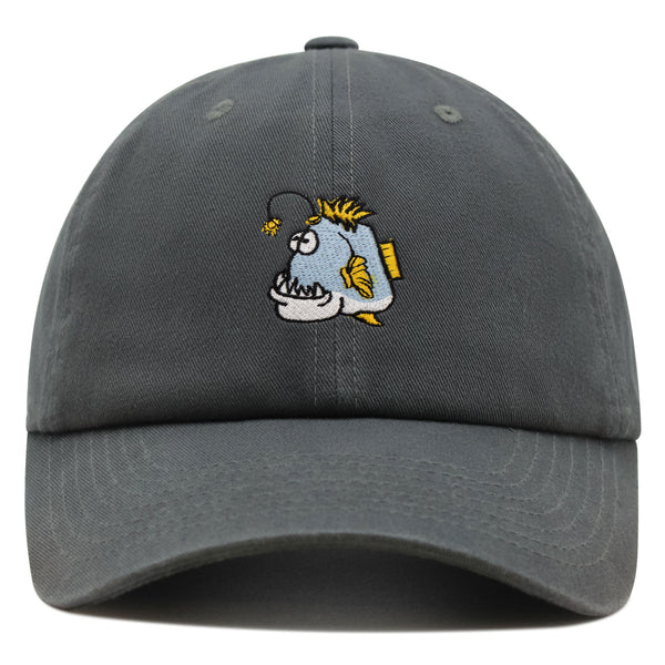 Angler Fish Premium Dad Hat Embroidered Baseball Cap Funny