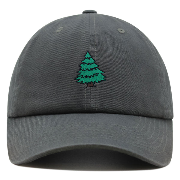 Pine Tree Premium Dad Hat Embroidered Baseball Cap Forest Camping