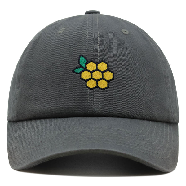 Honeycomb Premium Dad Hat Embroidered Baseball Cap Honey Logo