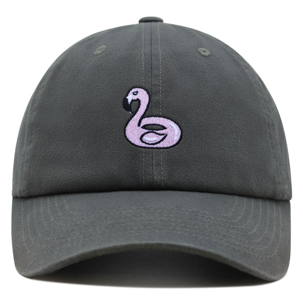 Flamingo Pool Float Premium Dad Hat Embroidered Baseball Cap Water Toy