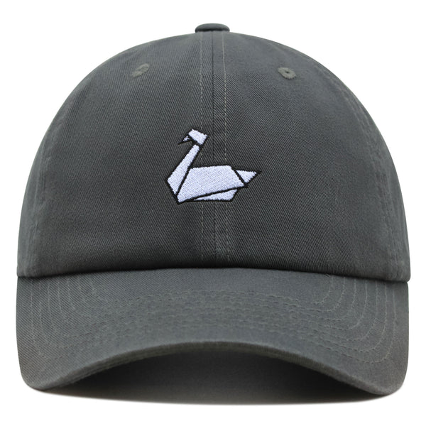 Paper Swan Premium Dad Hat Embroidered Baseball Cap Origami