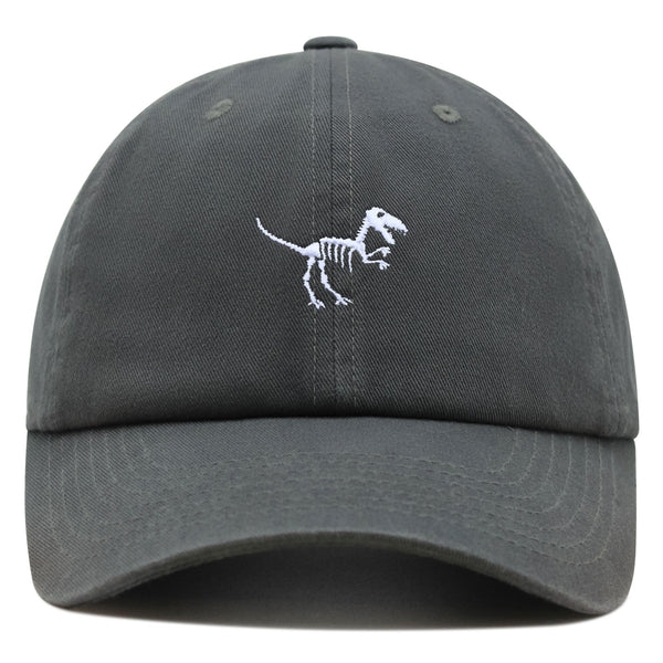 T-Rex Skeleton Premium Dad Hat Embroidered Baseball Cap Dinosaur Bone