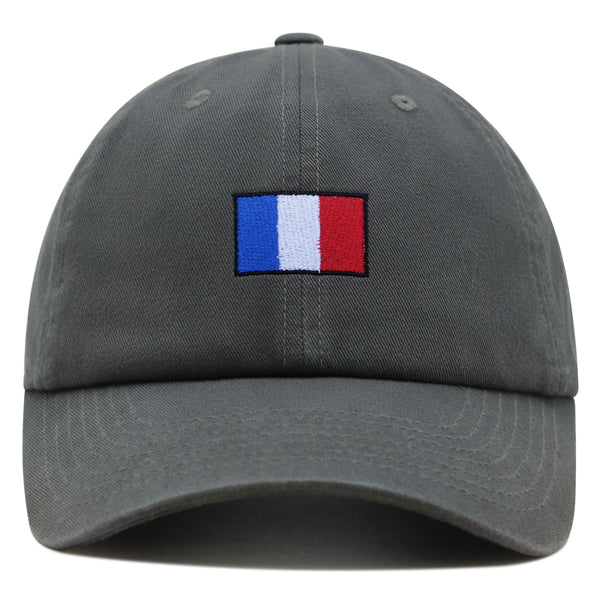 France Flag Premium Dad Hat Embroidered Cotton Baseball Cap Soccer