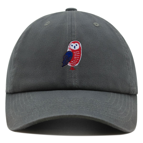 American Owl Premium Dad Hat Embroidered Cotton Baseball Cap Cute Bird