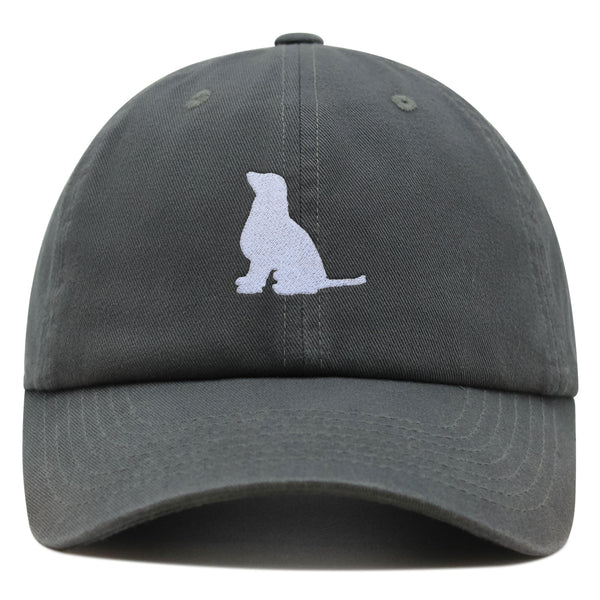 Golden Retriever Silhouette Premium Dad Hat Embroidered Cotton Baseball Cap Outline