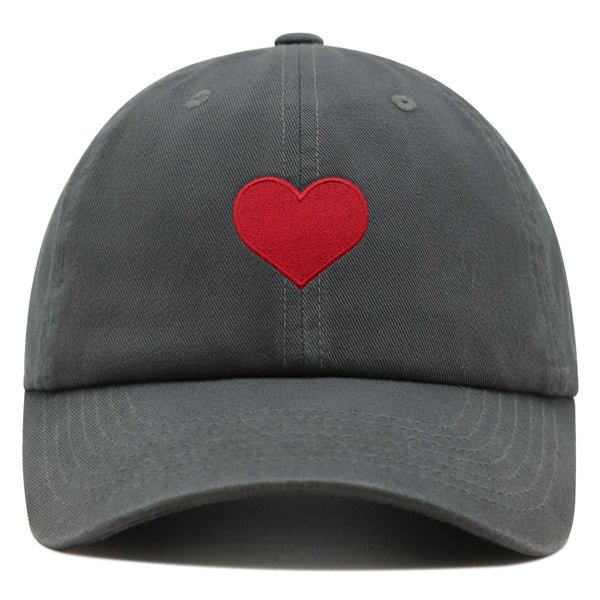 Heart Symbol Premium Dad Hat Embroidered Cotton Baseball Cap Simple Heart