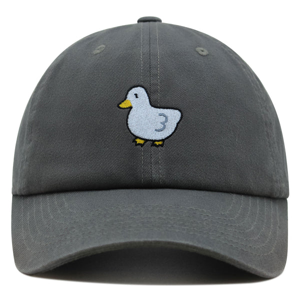 Hand Drawn Duck Premium Dad Hat Embroidered Cotton Baseball Cap