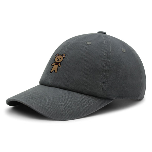 Teddy Bear Premium Dad Hat Embroidered Baseball Cap Ribbon Brown