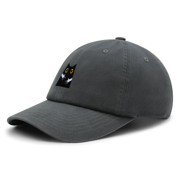 Hugs Premium Dad Hat Embroidered Baseball Cap Black Cat Mom