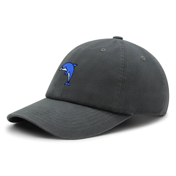 Blue Dolphin Premium Dad Hat Embroidered Cotton Baseball Cap Aquarium Florida