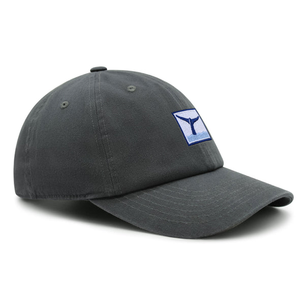 Whale Tail Premium Dad Hat Embroidered Baseball Cap Ocean Logo