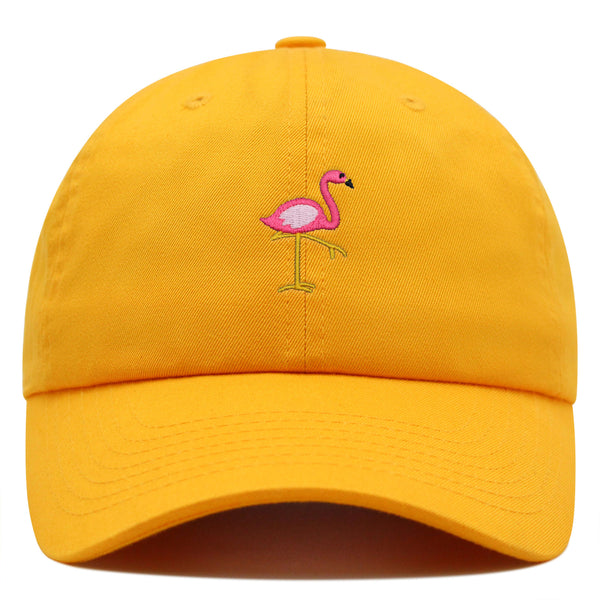 Flamingo Premium Dad Hat Embroidered Baseball Cap Bird Pink