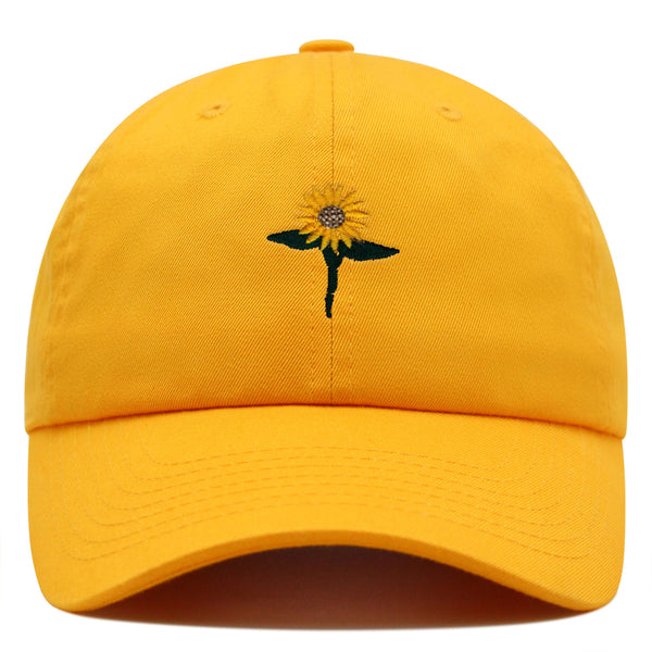 Sun Flower Premium Dad Hat Embroidered Baseball Cap Floral