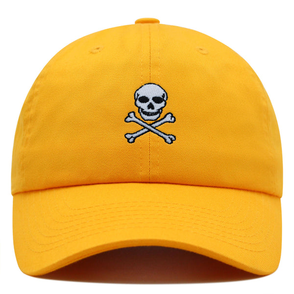 Pirate Skull Premium Dad Hat Embroidered Baseball Cap Scary Grunge