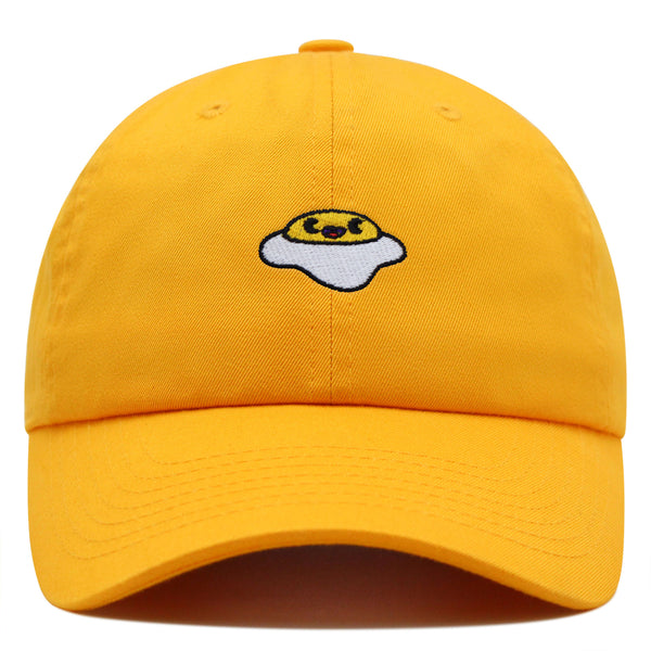 Smiling Egg Premium Dad Hat Embroidered Baseball Cap Sunny Side Up