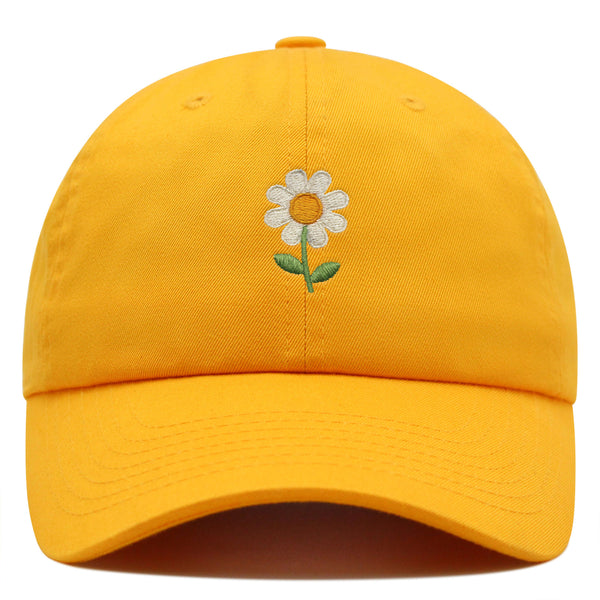 Chamomile Flower Premium Dad Hat Embroidered Baseball Cap Floral