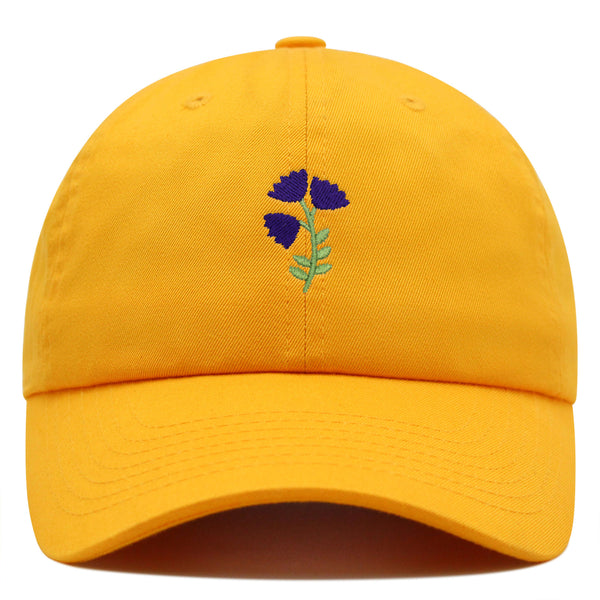 Purple flower Premium Dad Hat Embroidered Baseball Cap Purple Floral