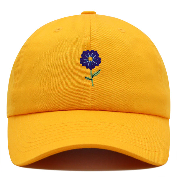 Flower Premium Dad Hat Embroidered Baseball Cap Floral Purple