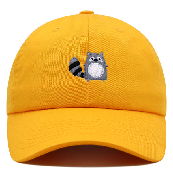 Racoon Premium Dad Hat Embroidered Baseball Cap Cute Zoo